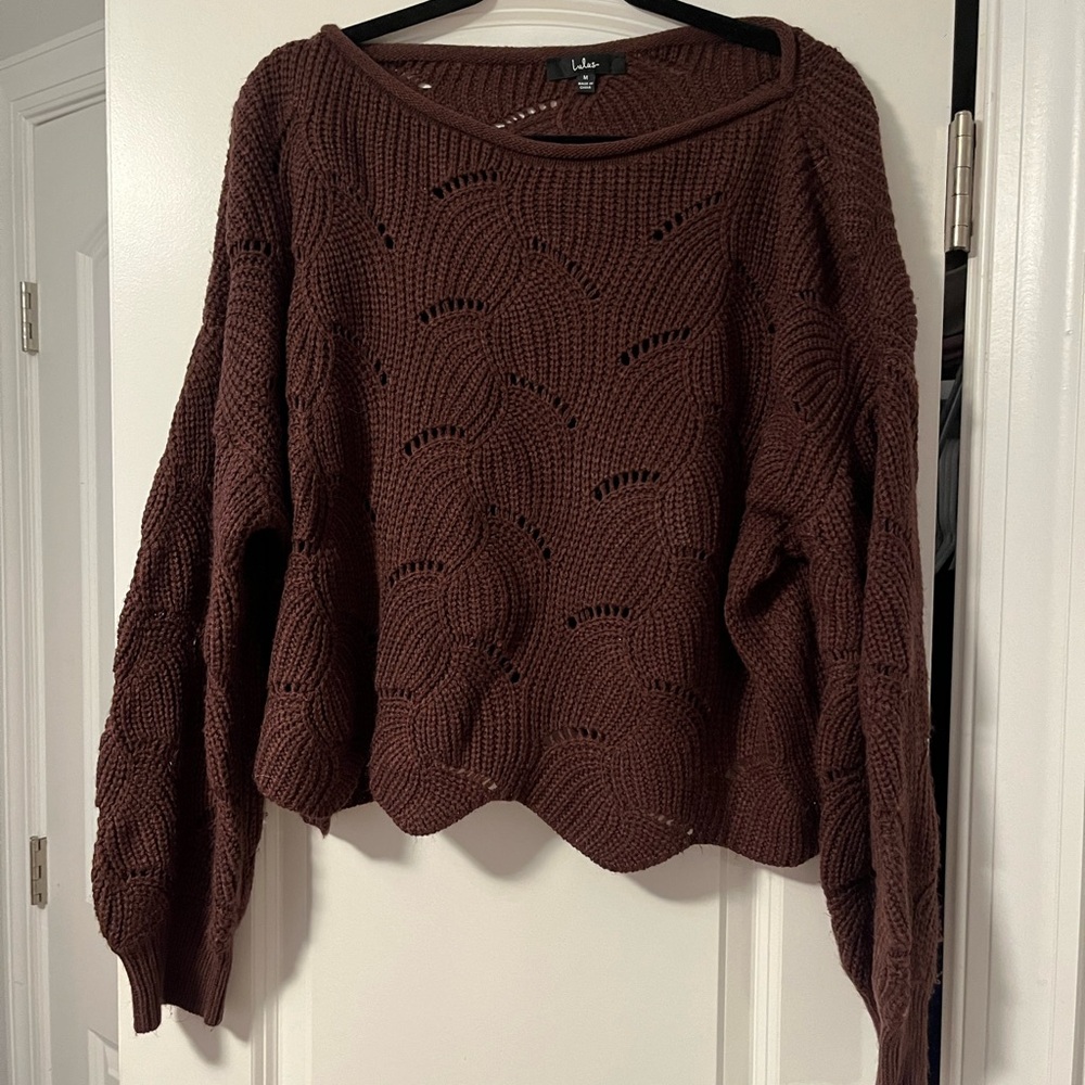 LULUS PURPLE SWEATER SIZE MEDIUM